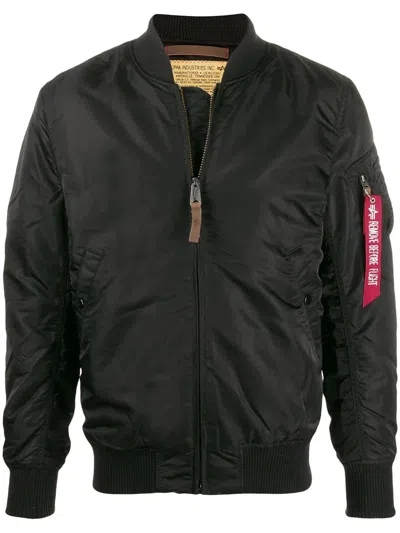 Alpha Industries Black Ma-1 Flight Bomber Jacket