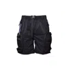 Alpha Industries Black Nylon Utility Uv Bermuda Shorts In Black
