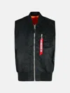 Alpha Industries Black Nylon Vest In Black