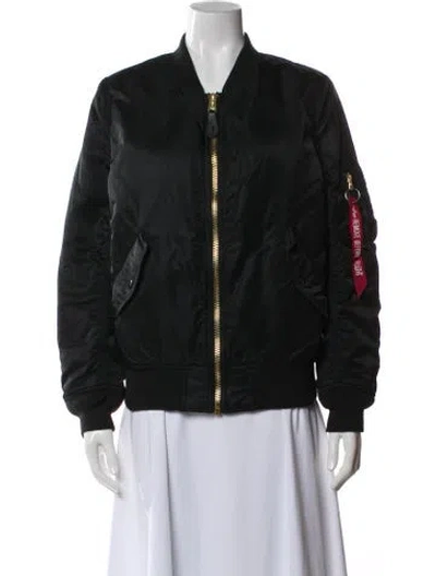 Pre-owned Alpha Industries Bomber Jacket In Black