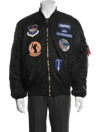 Pre-owned Alpha Industries Bomber Jacket In Black