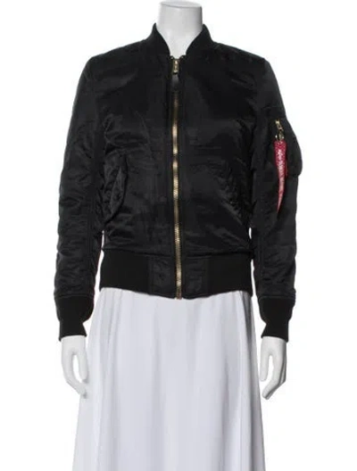 Pre-owned Alpha Industries Bomber Jacket In Black