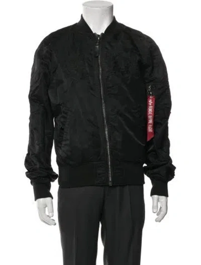 Pre-owned Alpha Industries Bomber Jacket In Black