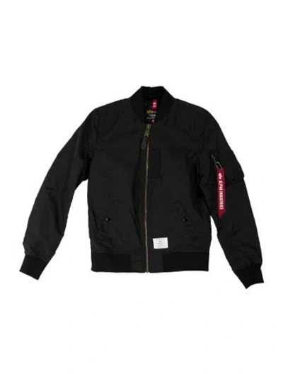 Pre-owned Alpha Industries Bomber Jacket In Black