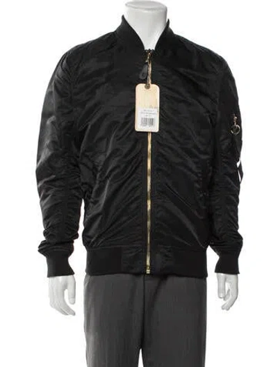 Pre-owned Alpha Industries Bomber Jacket In Black