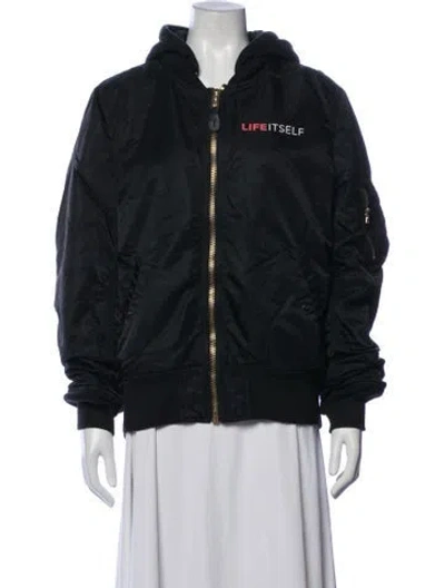 Pre-owned Alpha Industries Bomber Jacket In Black