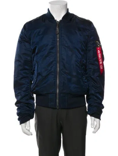 Pre-owned Alpha Industries Bomber Jacket In Blue