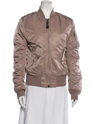 Pre-owned Alpha Industries Bomber Jacket In Brown