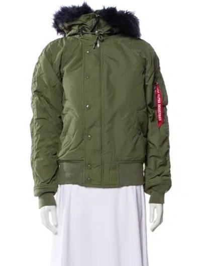 Pre-owned Alpha Industries Bomber Jacket In Green
