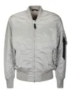 Alpha Industries Bomber Jacket With Zip Front Closure In Grey