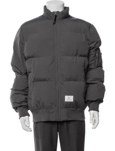 Pre-owned Alpha Industries Bomber Jacket In Grey