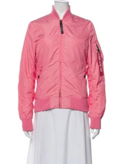 Pre-owned Alpha Industries Bomber Jacket In Pink