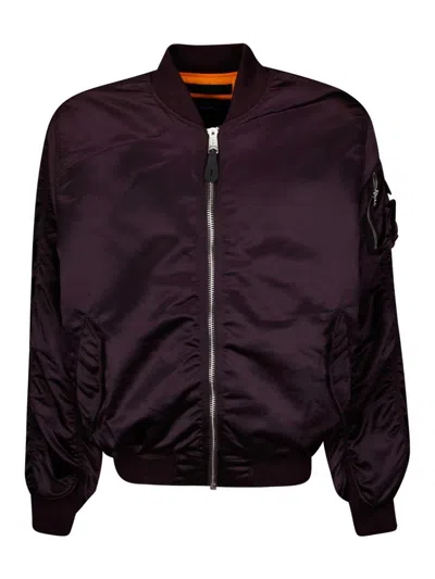Alpha Industries Logo Laced Hoodie In Purple