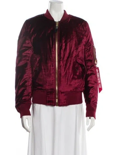 Pre-owned Alpha Industries Bomber Jacket In Red