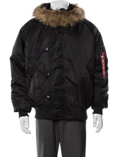 Pre-owned Alpha Industries Bomber Jacket W/ Tags In Black