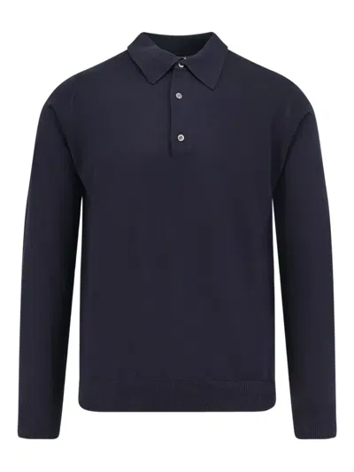 Alpha Industries Buttoned Polo Shirt In Blue