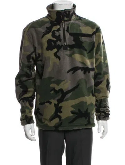 Pre-owned Alpha Industries Camouflage Print Utility Jacket In Green