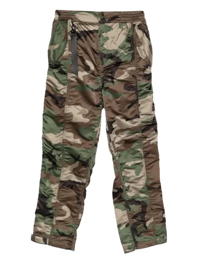 Alpha Industries Camouflage Ruched Trousers In Green