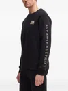 Alpha Industries Camouflage-patch Sweatshirt In Black