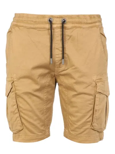 Alpha Industries Twill Bermuda Shorts In Brown