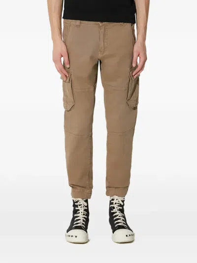 Alpha Industries Cargo Pocket Trousers In Brown