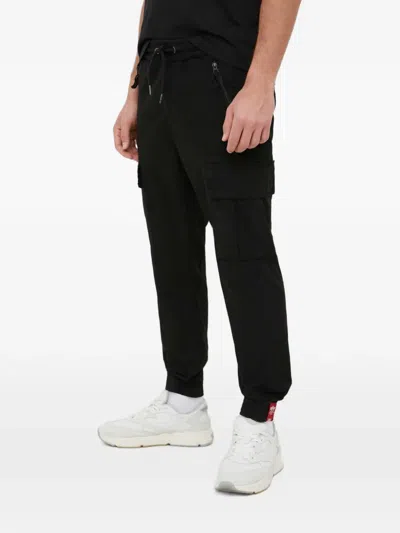 Alpha Industries Cargo-pockets Track Pants In Black