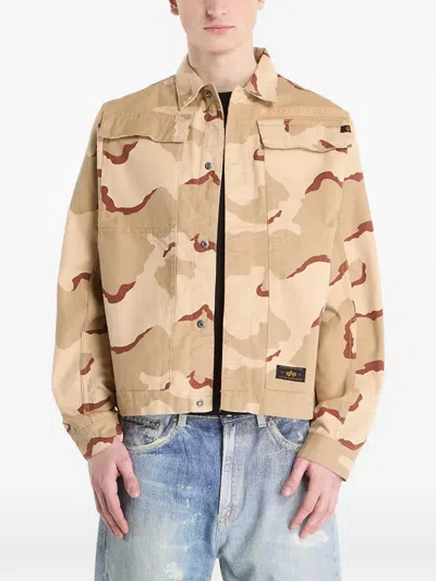 Alpha Industries Chore Camouflage-print Overshirt In Multi