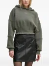 Alpha Industries Cinched-waist Hoodie In Green