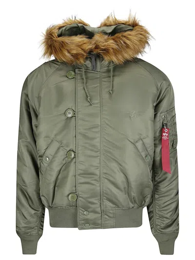 Alpha Industries Classic Bomber Jacket With Minimalist Design And Utility Functionality In Green