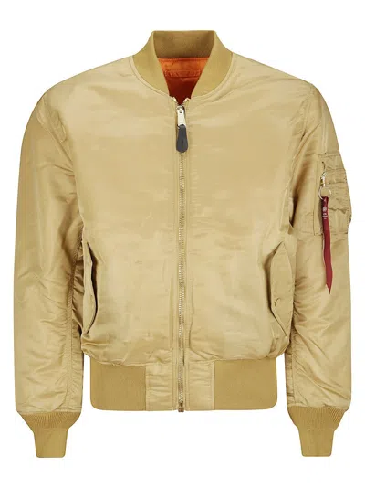 Alpha Industries Classic Bomber Jacket With Utilitarian Design And Premium Materials In Brown