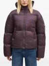 Alpha Industries Cloud Hooded Puffer Jacket In Red