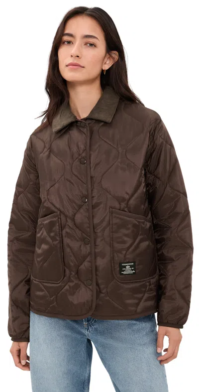 Alpha Industries Coast Relaxed Fit Liner Jacket Cocoa In Blue