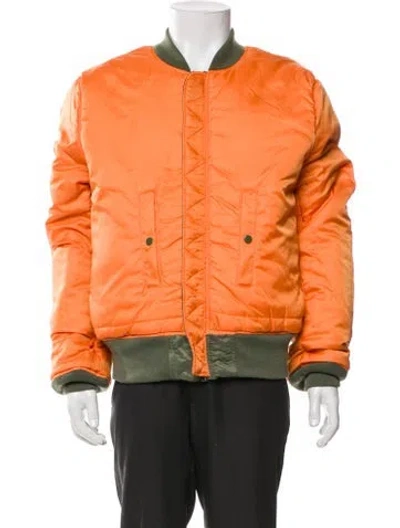 Pre-owned Alpha Industries Colorblock Pattern Bomber Jacket W/ Tags In Green