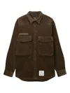 Alpha Industries Corduroy Pocket-detail Shirt In Brown