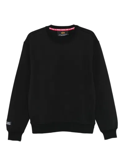 Alpha Industries Crew-neck Sweatshirt In Black