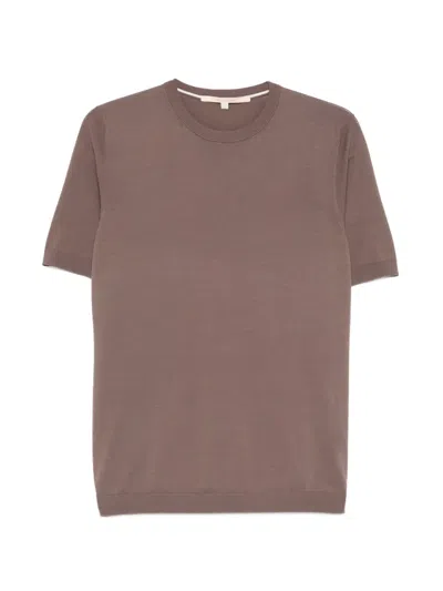 Alpha Industries Crew Neck T-shirt In Brown