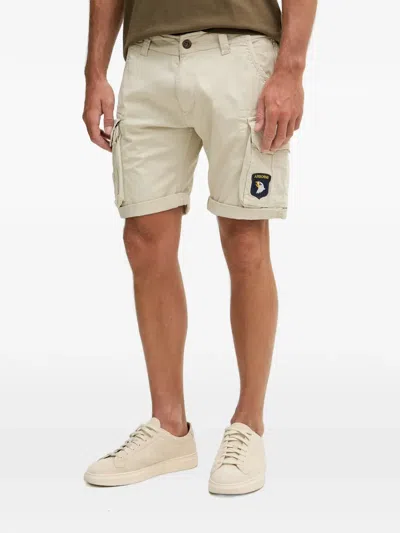 Alpha Industries Crew Patch-detail Cargo Shorts In Neutral