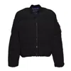Alpha Industries Cropped Bomber-style Ma-1 Puffer Jacket With Utility Pocket In Black