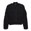 Alpha Industries Cropped Bomber-style Ma-1 Puffer Jacket With Utility Pocket In Black