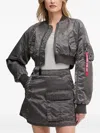 Alpha Industries Cropped Zip-up Bomber Jacket