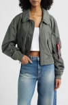 Alpha Industries Cwu 36/p Relaxed Flight Jacket In Gray