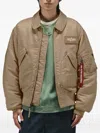 Alpha Industries Cwu 45/p Bomber Jacket In Neutral