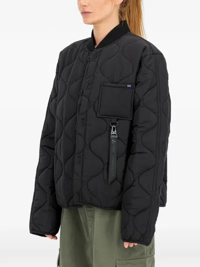 Alpha Industries Cwu-9/p Quilted Jacket In Black
