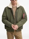 Alpha Industries Da-3 Faux Fur-collar Jacket In Green