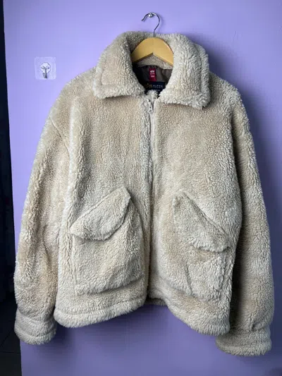 Pre-owned Alpha Industries Deep Pile Sherpa Jackets In Cream