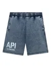 Alpha Industries Denim Shorts In Blue