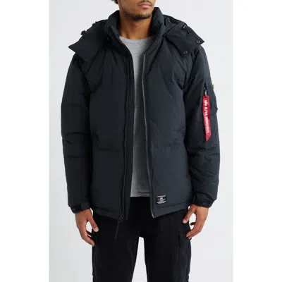 Alpha Industries Down & Feather Puffer Parka In Blue