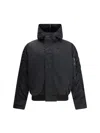 Alpha Industries Drawstring Hooded N-2b Bomber Jacket With Magnetic Closure In Black