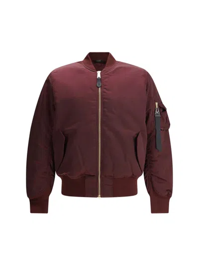 Alpha Industries Ma-1 3m Flight Reversible Jacket In Burgundy