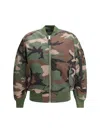 Alpha Industries Ma-1 Base Flight Zip-up Bomber Jacket In Multi